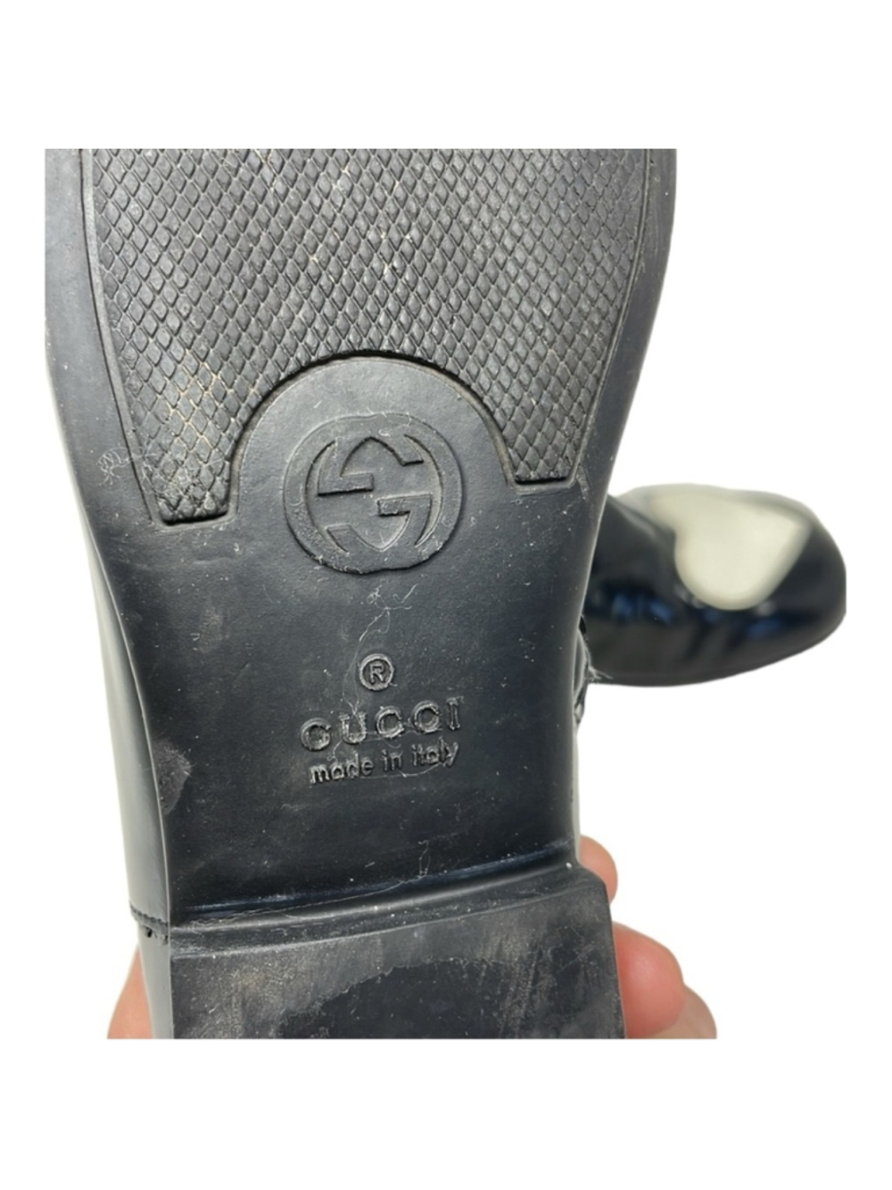 Gucci Kids Black Leather White Heart Patch Ankle Boots Size 31 - Picture 14 of 16